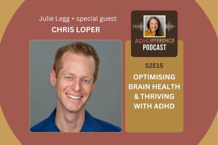 s2e15, Optimising Brain Health & Thriving with ADHD + guest Chris Loper, on ADHDifference Podcast
