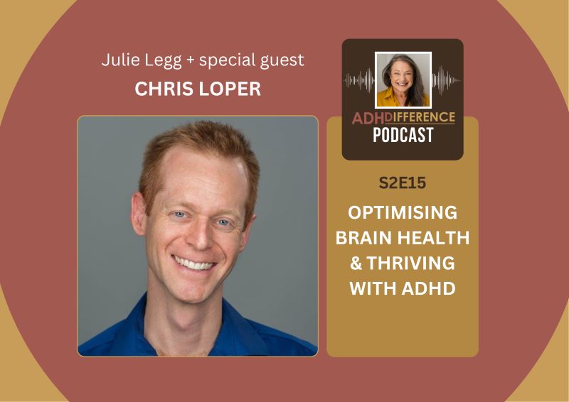 s2e15, Optimising Brain Health & Thriving with ADHD + guest Chris Loper, on ADHDifference Podcast